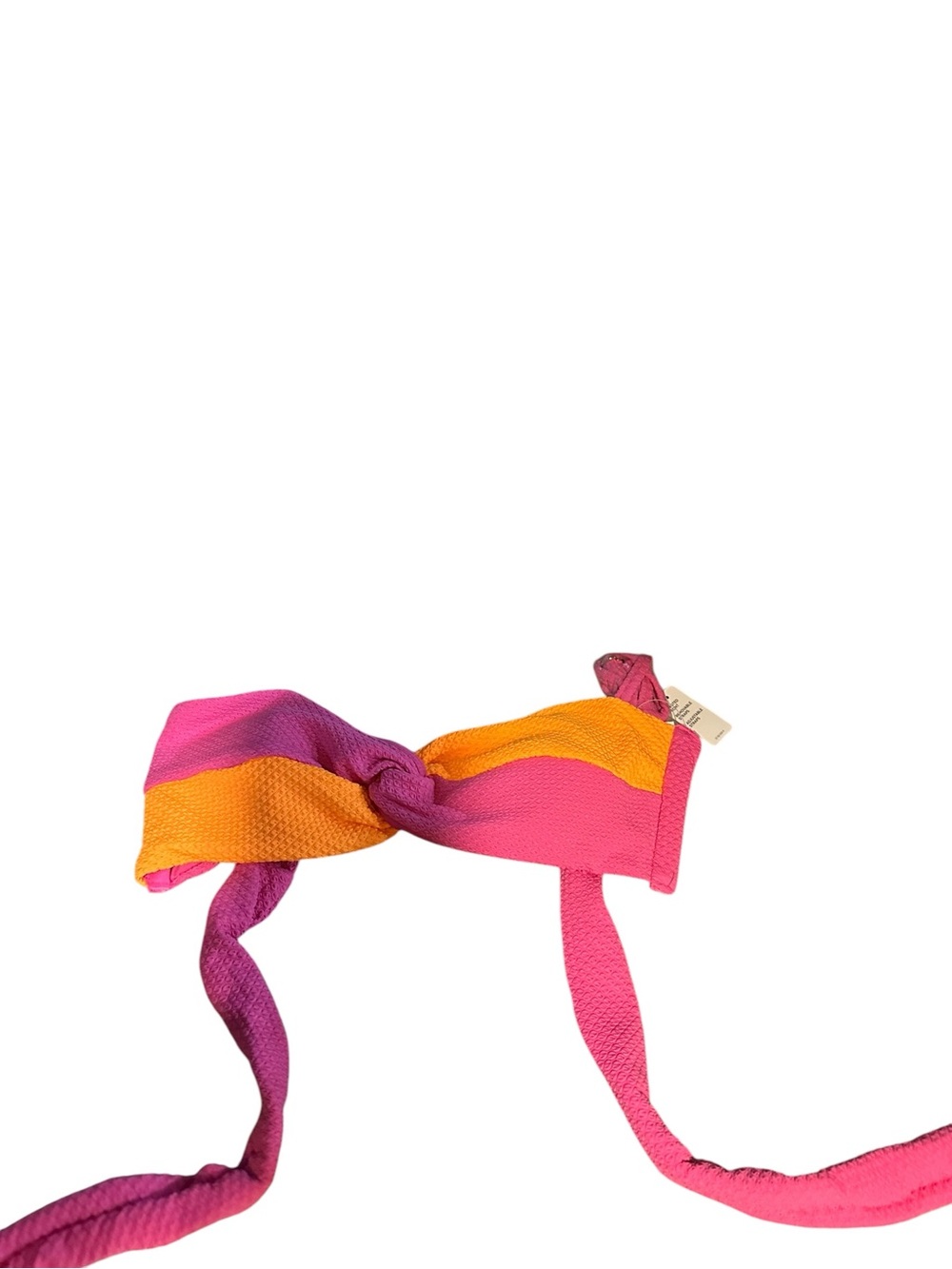 Decree Colorblock Bikini Top in Hot Pink, Purple & Orange